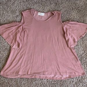 Lavender Field Open Shoulder Blouse